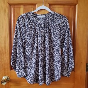 Loft Leopard Print Blouse